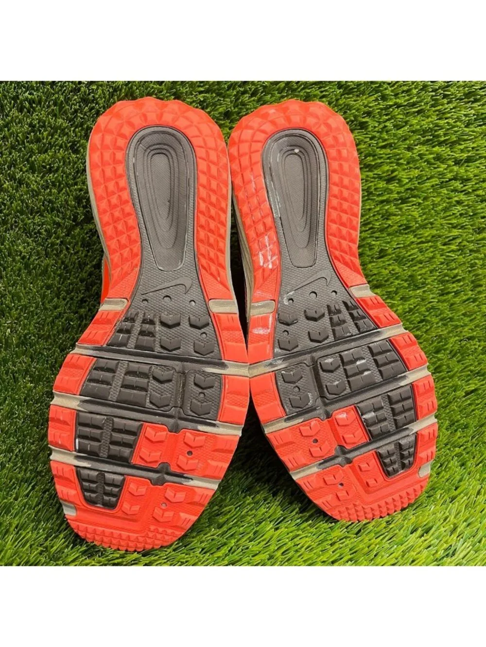 Nike Dual Fusion Trail Mens Size 10 Gray Orange Athletic Running Shoes Sneakers